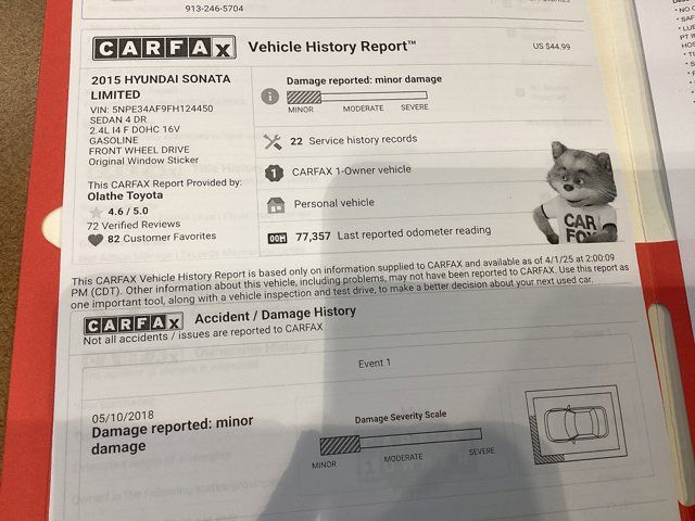 2015 Hyundai Sonata 2.4L Limited
