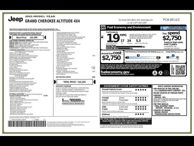 2015 Jeep Grand Cherokee Altitude