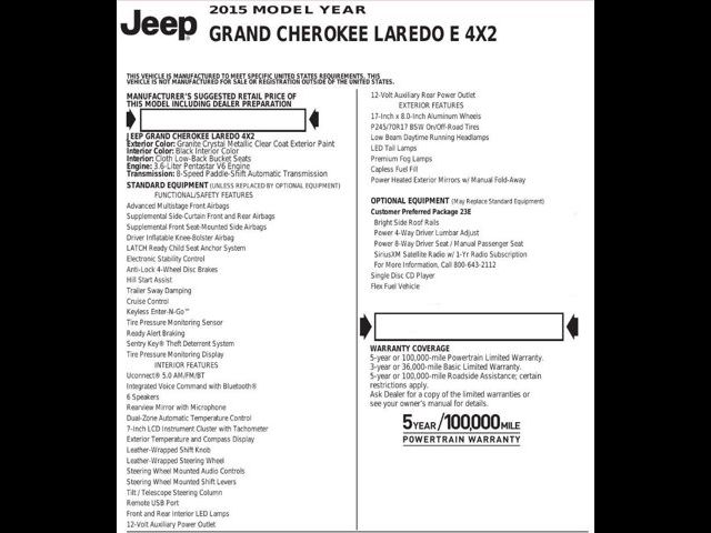 2015 Jeep Grand Cherokee Laredo