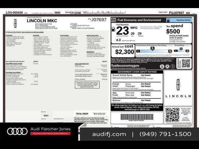 2015 Lincoln MKC Base