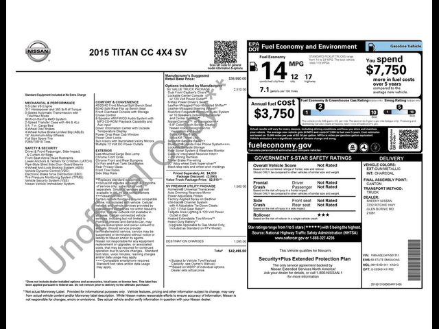 2015 Nissan Titan SV
