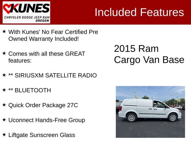 2015 Ram Cargo Van Tradesman