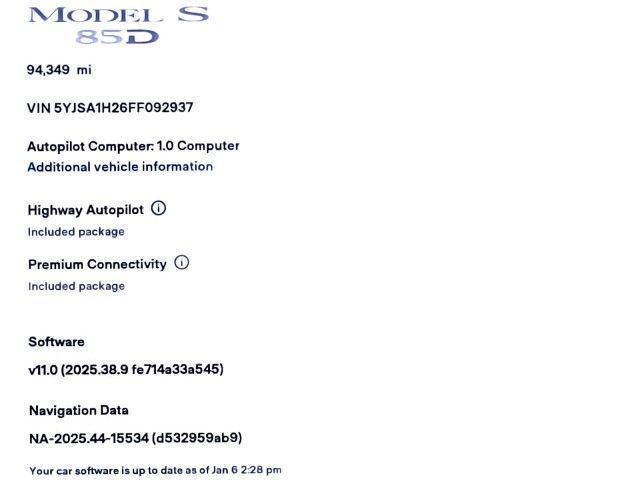 2015 Tesla Model S 85D