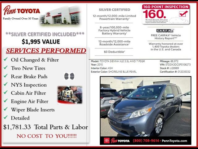 2015 Toyota Sienna XLE