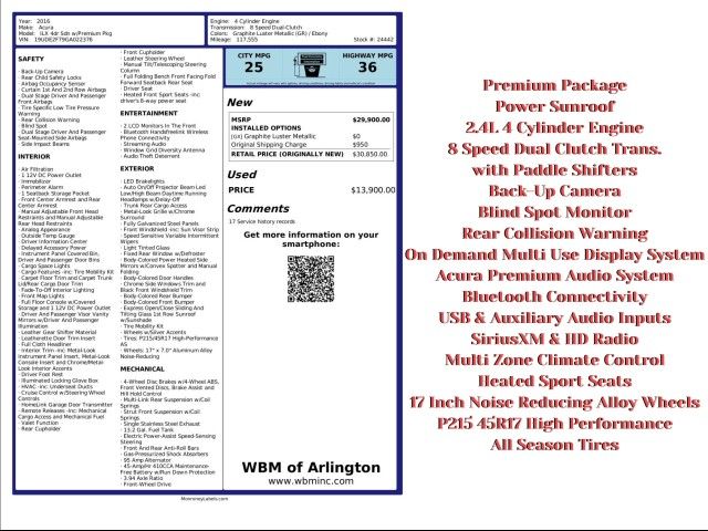2016 Acura ILX Premium