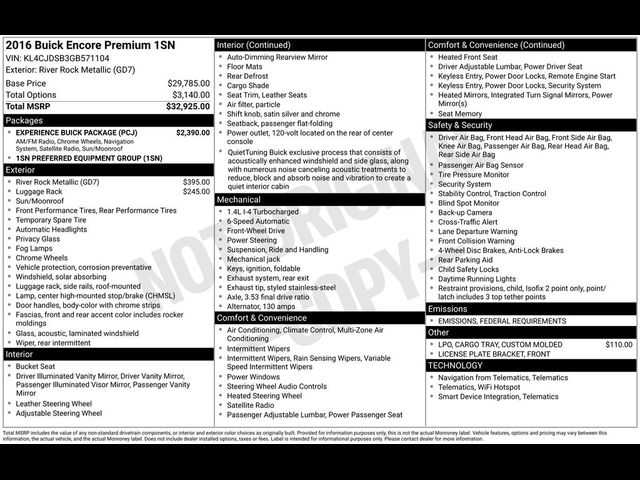 2016 Buick Encore Premium