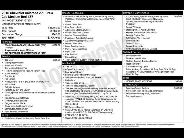 2016 Chevrolet Colorado Z71