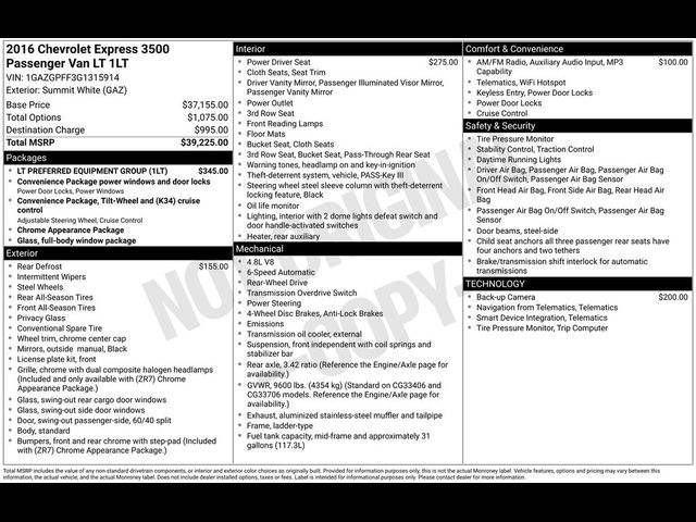 2016 Chevrolet Express LT