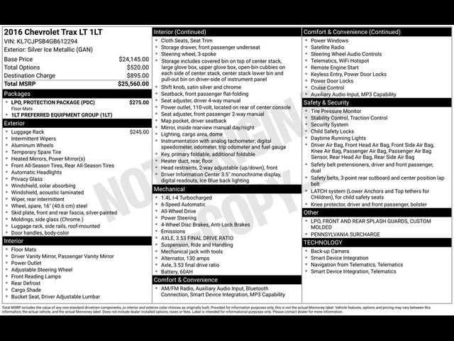 2016 Chevrolet Trax LT