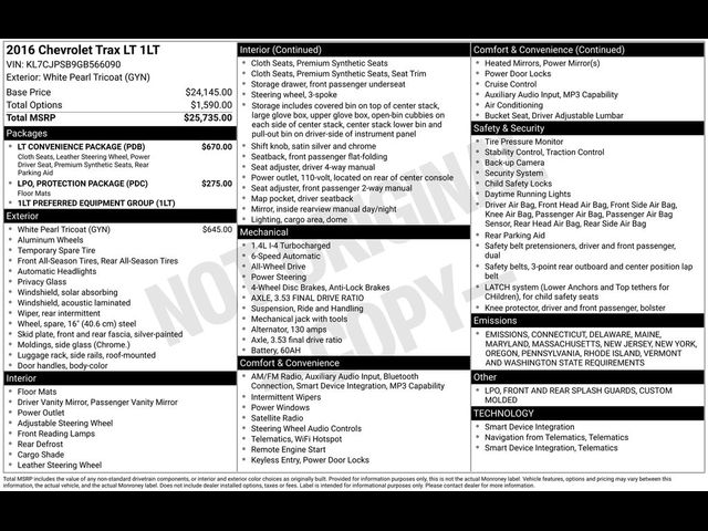 2016 Chevrolet Trax LT