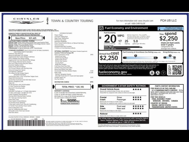 2016 Chrysler Town & Country Touring