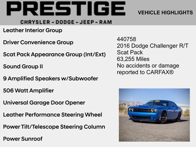 2016 Dodge Challenger R/T Scat Pack