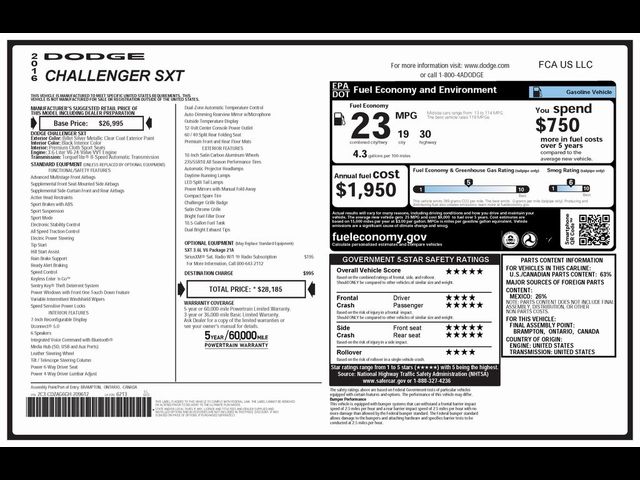 2016 Dodge Challenger SXT