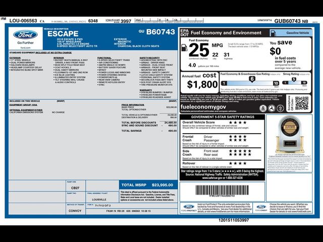 2016 Ford Escape S