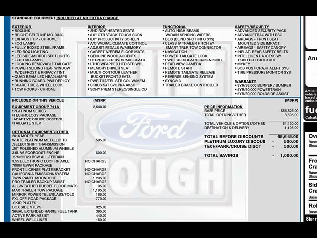 2016 Ford F-150 Platinum