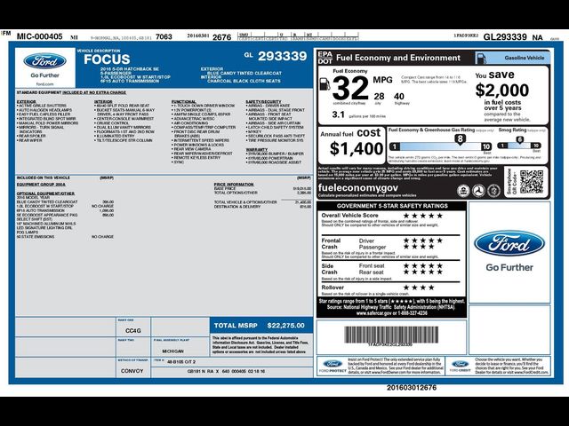 2016 Ford Focus SE