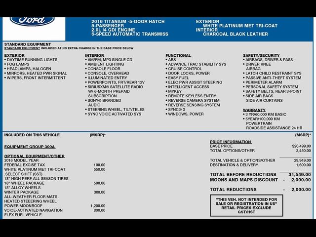 2016 Ford Focus Titanium