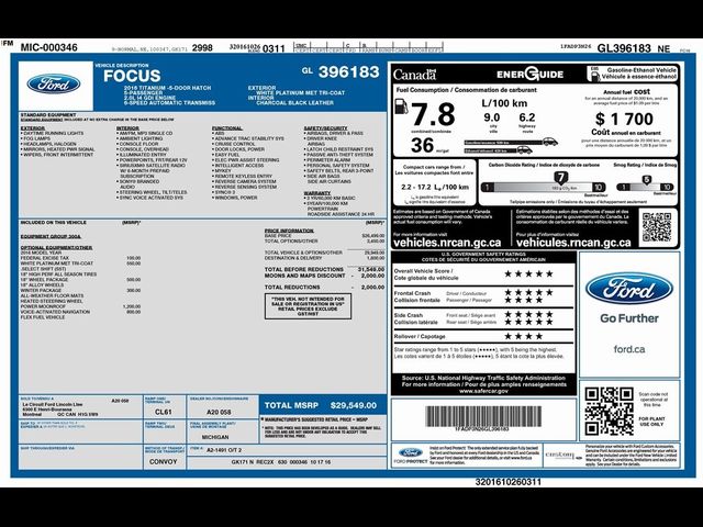 2016 Ford Focus Titanium