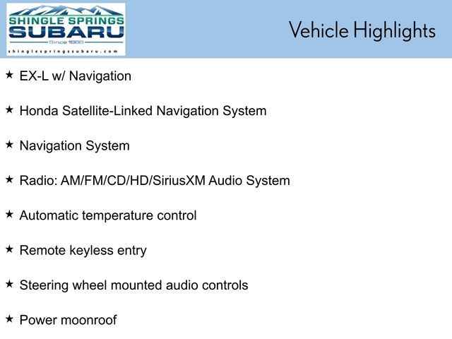 2016 Honda HR-V EX-L Navigation