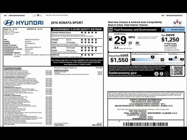 2016 Hyundai Sonata 2.4L Sport