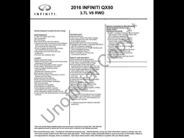 2016 INFINITI QX50 Base