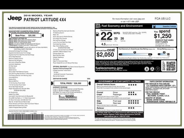 2016 Jeep Patriot Latitude