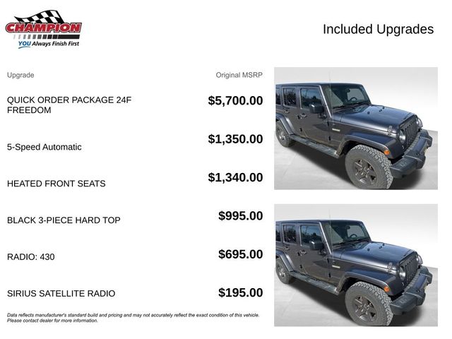 2016 Jeep Wrangler Unlimited Freedom