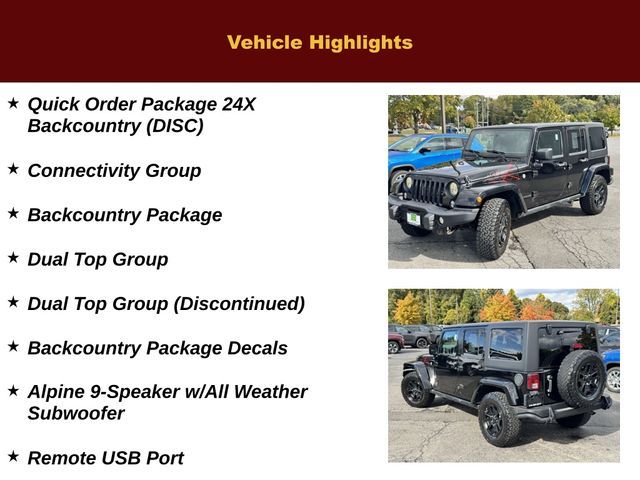 2016 Jeep Wrangler Unlimited Backcountry