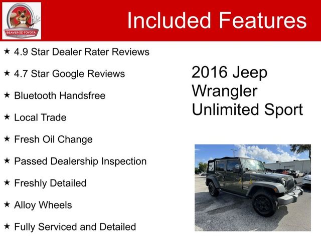 2016 Jeep Wrangler Unlimited Sport