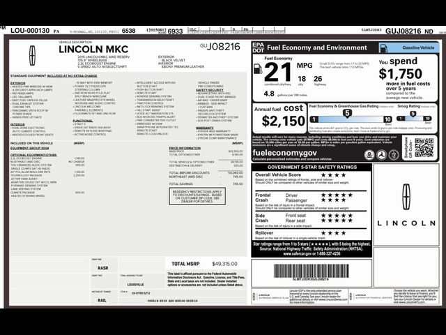 2016 Lincoln MKC Reserve