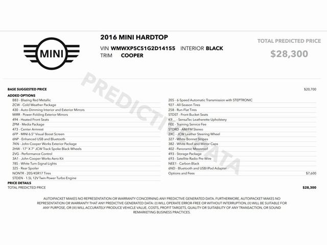 2016 MINI Cooper Hardtop Base