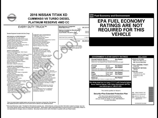 2016 Nissan Titan XD Platinum Reserve