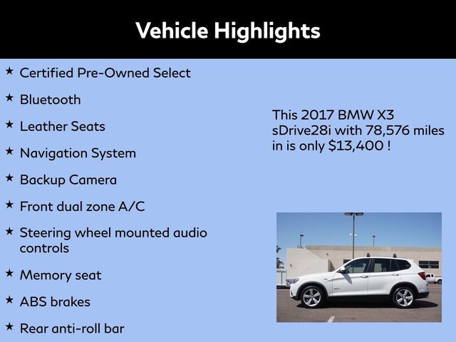 2017 BMW X3 sDrive28i