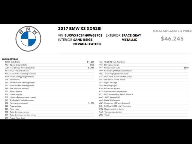 2017 BMW X3 xDrive28i