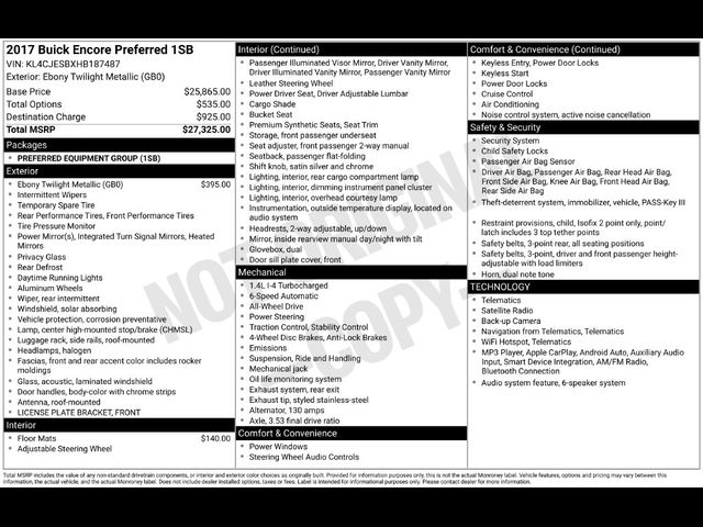 2017 Buick Encore Preferred