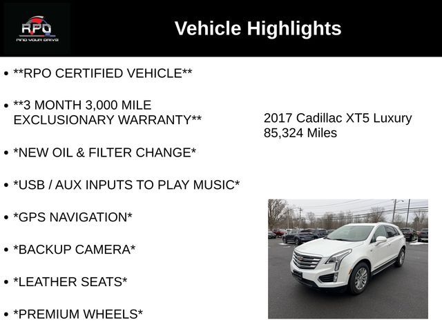 2017 Cadillac XT5 Luxury