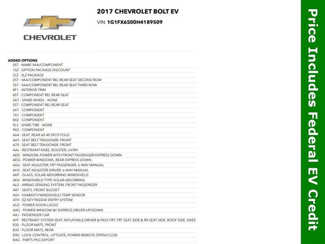 2017 Chevrolet Bolt EV Premier