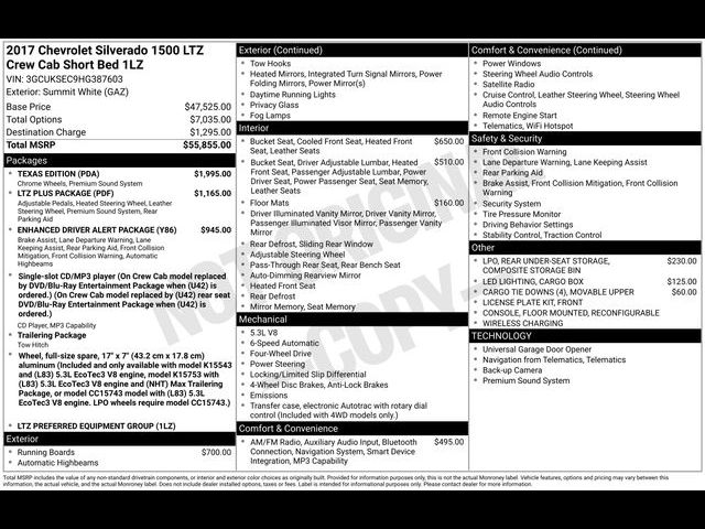 2017 Chevrolet Silverado 1500 LTZ