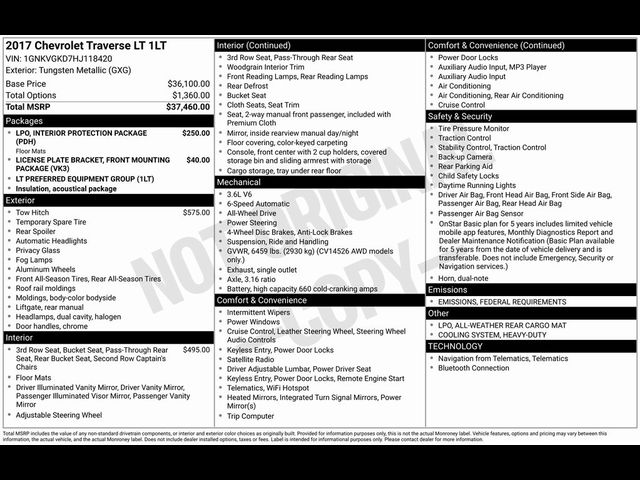 2017 Chevrolet Traverse LT