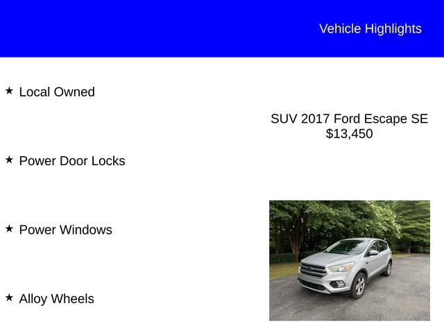 2017 Ford Escape SE