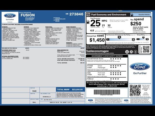 2017 Ford Fusion S