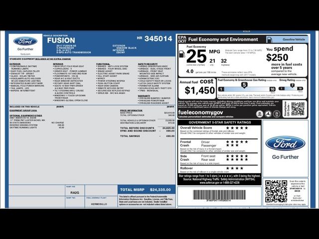 2017 Ford Fusion SE