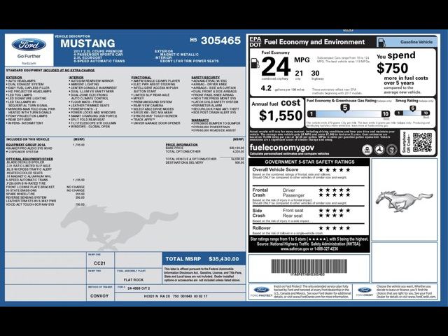 2017 Ford Mustang EcoBoost Premium