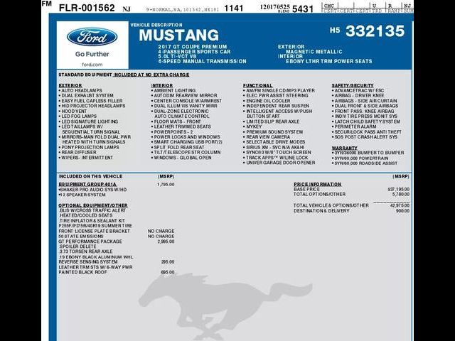 2017 Ford Mustang GT Premium