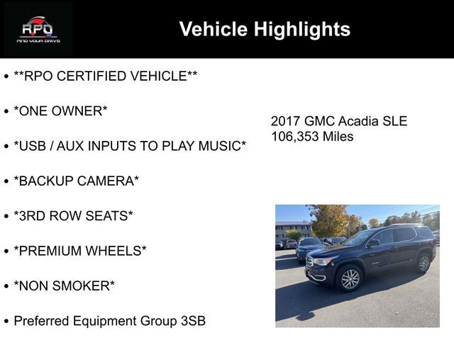 2017 GMC Acadia SLE