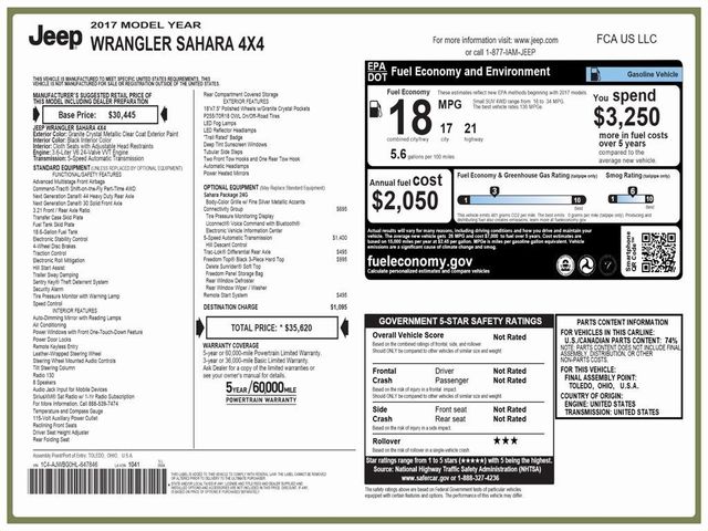 2017 Jeep Wrangler Sahara