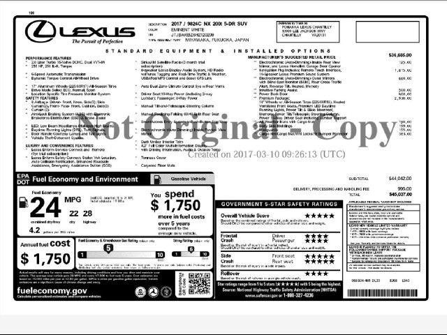 2017 Lexus NX Turbo