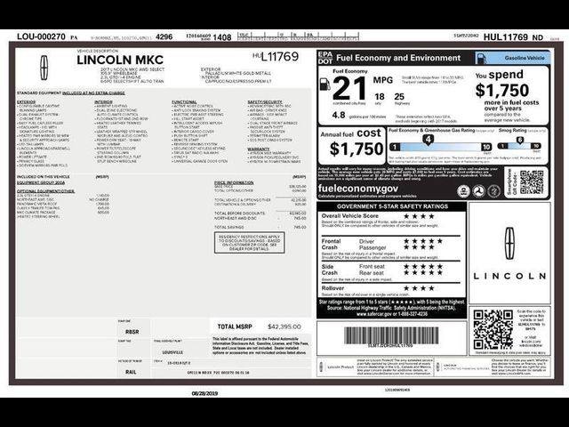 2017 Lincoln MKC Select