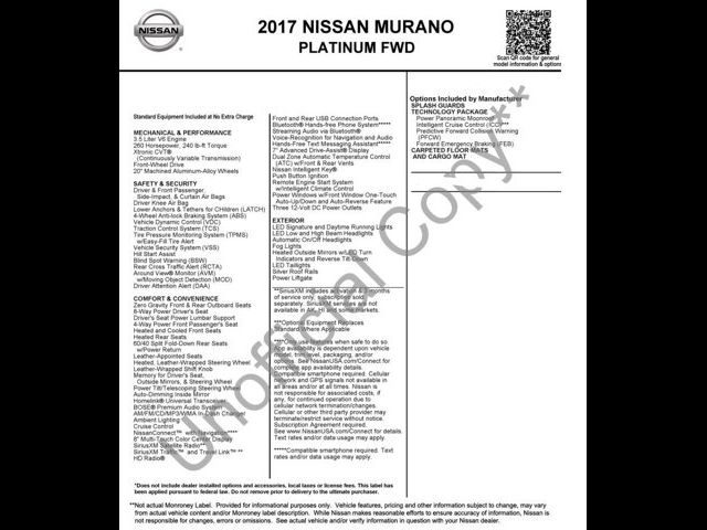 2017 Nissan Murano Platinum