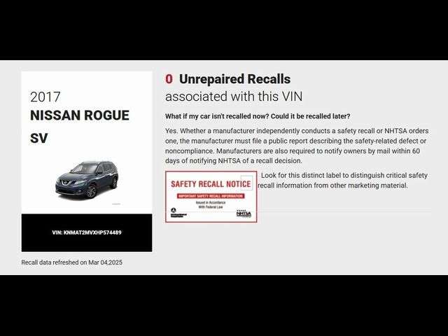 2017 Nissan Rogue SV